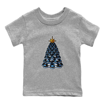 Air Jordan 1 UNC Toe shirt to match jordans Kicksmas Tree sneaker tees AJ1 UNC Toe SNRT Sneaker Release Tees Baby Toddler Heather Grey 2 T-Shirt
