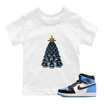 Air Jordan 1 UNC Toe shirt to match jordans Kicksmas Tree sneaker tees AJ1 UNC Toe SNRT Sneaker Release Tees Baby Toddler White 1 T-Shirt