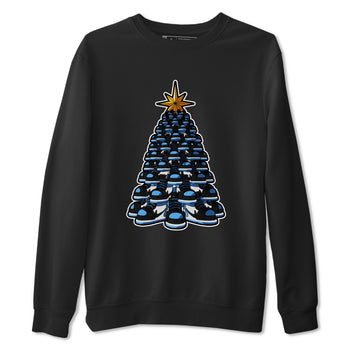 Air Jordan 1 UNC Toe shirt to match jordans Kicksmas Tree sneaker tees AJ1 UNC Toe SNRT Sneaker Release Tees Unisex Black 2 T-Shirt