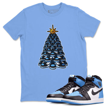 Air Jordan 1 UNC Toe shirt to match jordans Kicksmas Tree sneaker tees AJ1 UNC Toe SNRT Sneaker Release Tees Unisex Carolina Blue 1 T-Shirt