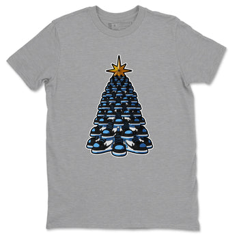 Air Jordan 1 UNC Toe shirt to match jordans Kicksmas Tree sneaker tees AJ1 UNC Toe SNRT Sneaker Release Tees Unisex Heather Grey 2 T-Shirt