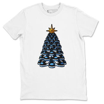 Air Jordan 1 UNC Toe shirt to match jordans Kicksmas Tree sneaker tees AJ1 UNC Toe SNRT Sneaker Release Tees Unisex White 2 T-Shirt