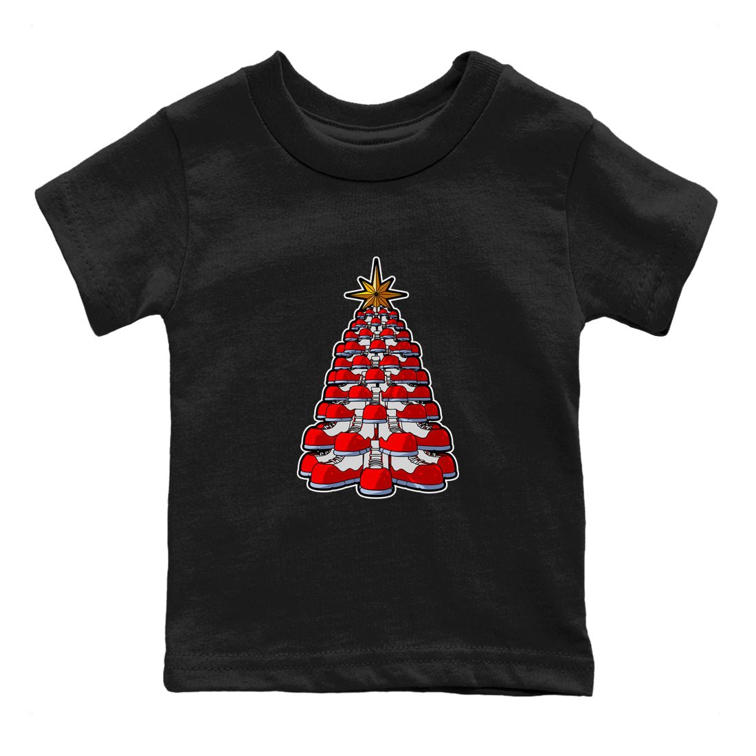 Air Jordan 11 Cherry shirt to match jordans Kicksmas Tree sneaker tees AJ11 Cherry SNRT Sneaker Release Tees Baby Toddler Black 2 T-Shirt