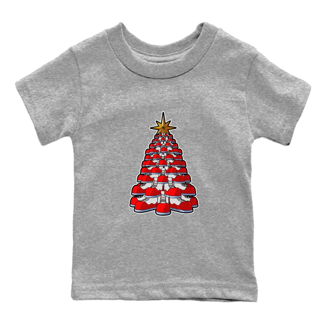 Air Jordan 11 Cherry shirt to match jordans Kicksmas Tree sneaker tees AJ11 Cherry SNRT Sneaker Release Tees Baby Toddler Heather Grey 2 T-Shirt