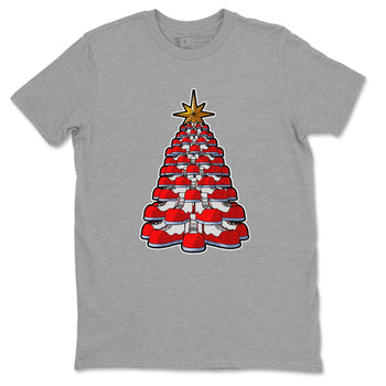 Air Jordan 11 Cherry shirt to match jordans Kicksmas Tree sneaker tees AJ11 Cherry SNRT Sneaker Release Tees Unisex Heather Grey 2 T-Shirt