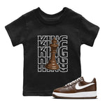 AF1 Chocolate shirt to match jordans King sneaker tees Air Force 1 Chocolate SNRT Sneaker Tees Youth Kid's Baby Shirt Black 1 T-Shirt