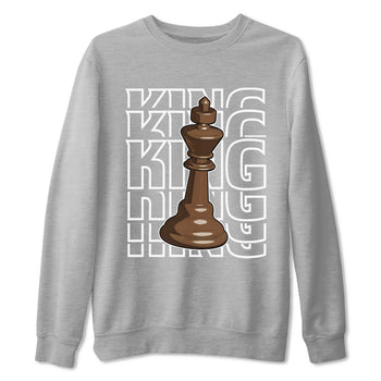 AF1 Chocolate shirt to match jordans King sneaker tees Air Force 1 Chocolate SNRT Sneaker Release Tees Cotton Sneaker Tee Heather Grey 2 T-Shirt