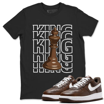AF1 Chocolate shirt to match jordans King sneaker tees Air Force 1 Chocolate SNRT Sneaker Release Tees Cotton Sneaker Tee Black 1 T-Shirt