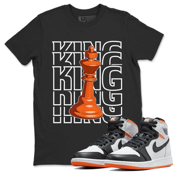 Jordan 1 Electro Orange Sneaker Match Tees King Sneaker Tees Jordan 1 Electro Orange Sneaker Release Tees Unisex Shirts