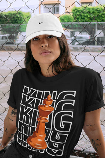 Jordan 1 Electro Orange Sneaker Match Tees King Sneaker Tees Jordan 1 Electro Orange Sneaker Release Tees Unisex Shirts