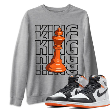 Jordan 1 Electro Orange Sneaker Match Tees King Sneaker Tees Jordan 1 Electro Orange Sneaker Release Tees Unisex Shirts