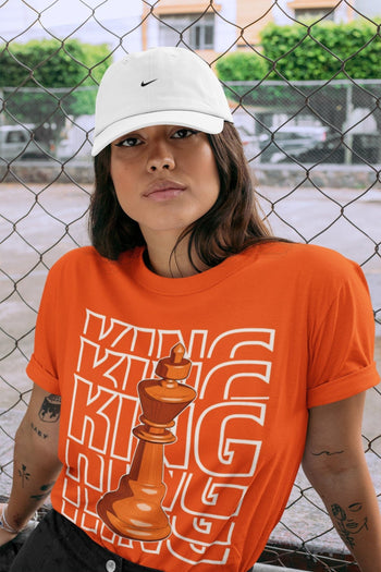Jordan 1 Electro Orange Sneaker Match Tees King Sneaker Tees Jordan 1 Electro Orange Sneaker Release Tees Unisex Shirts