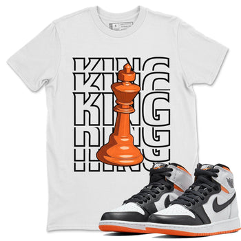 Jordan 1 Electro Orange Sneaker Match Tees King Sneaker Tees Jordan 1 Electro Orange Sneaker Release Tees Unisex Shirts