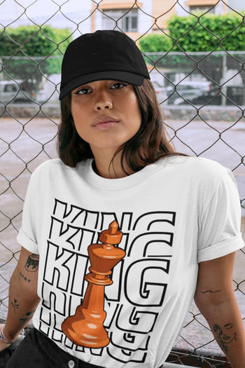 Jordan 1 Electro Orange Sneaker Match Tees King Sneaker Tees Jordan 1 Electro Orange Sneaker Release Tees Unisex Shirts