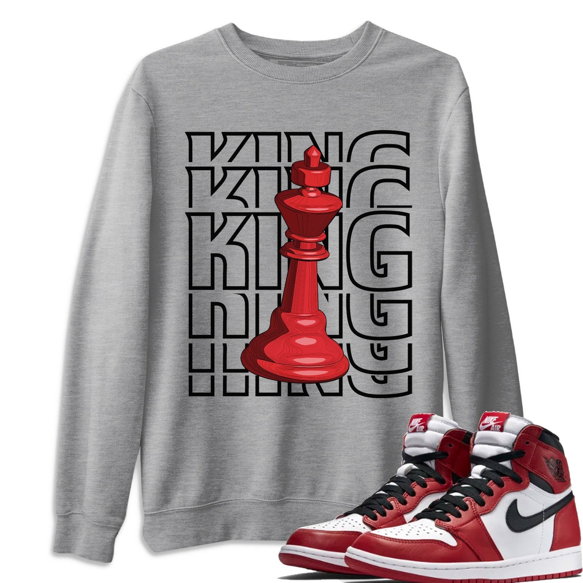 Jordan 1 Varsity Red Sneaker Match Tees King Sneaker Tees Jordan 1 Varsity Red Sneaker Release Tees Unisex Shirts