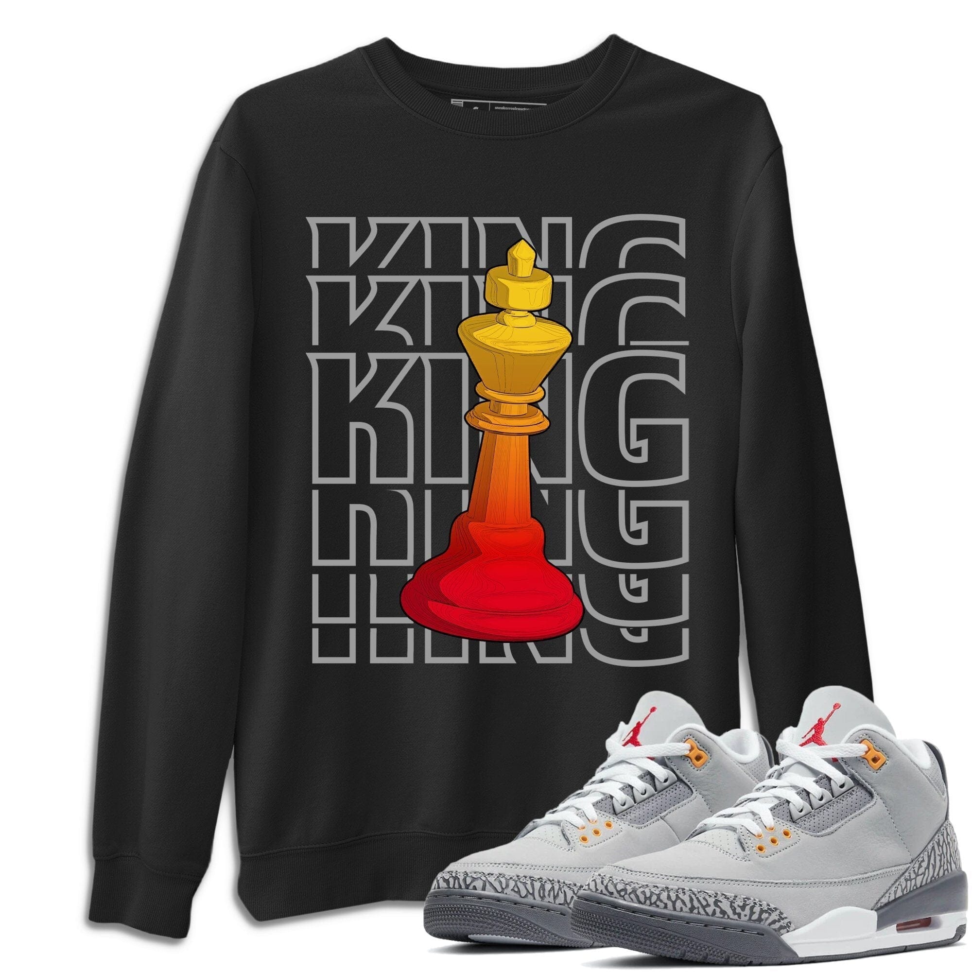 Jordan 3 Cool Grey Sneaker Match Tees King Sneaker Tees Jordan 3 Cool Grey Sneaker Release Tees Unisex Shirts
