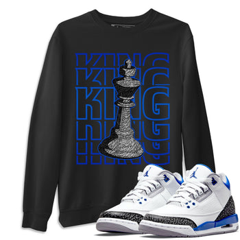 Jordan 3 Racer Blue Sneaker Match Tees King Sneaker Tees Jordan 3 Racer Blue Sneaker Release Tees Unisex Shirts
