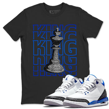 Jordan 3 Racer Blue Sneaker Match Tees King Sneaker Tees Jordan 3 Racer Blue Sneaker Release Tees Unisex Shirts