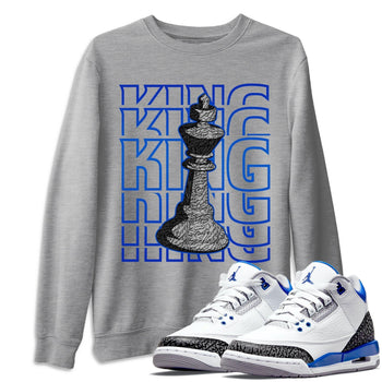 Jordan 3 Racer Blue Sneaker Match Tees King Sneaker Tees Jordan 3 Racer Blue Sneaker Release Tees Unisex Shirts