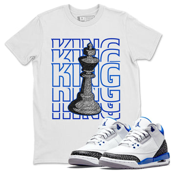 Jordan 3 Racer Blue Sneaker Match Tees King Sneaker Tees Jordan 3 Racer Blue Sneaker Release Tees Unisex Shirts