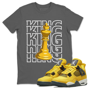 Jordan 4 Lightning Sneaker Match Tees King Sneaker Tees Jordan 4 Lightning Sneaker Release Tees Unisex Shirts
