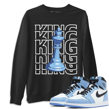 Jordan 1 University Blue Sneaker Match Tees King Sneaker Tees Jordan 1 University Blue Sneaker Release Tees Unisex Shirts