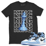Jordan 1 University Blue Sneaker Match Tees King Sneaker Tees Jordan 1 University Blue Sneaker Release Tees Unisex Shirts