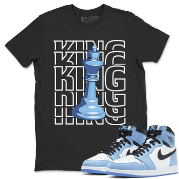 Jordan 1 University Blue Sneaker Match Tees King Sneaker Tees Jordan 1 University Blue Sneaker Release Tees Unisex Shirts