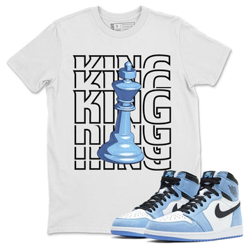Jordan 1 University Blue Sneaker Match Tees King Sneaker Tees Jordan 1 University Blue Sneaker Release Tees Unisex Shirts