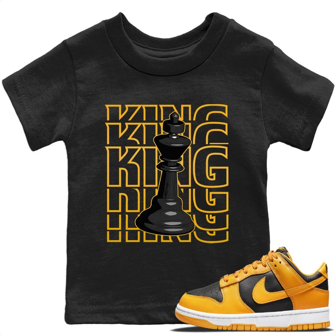 Dunk Championship Goldenrod Sneaker Match Tees King Sneaker Tees Dunk Championship Goldenrod Sneaker Release Tees Kids Shirts