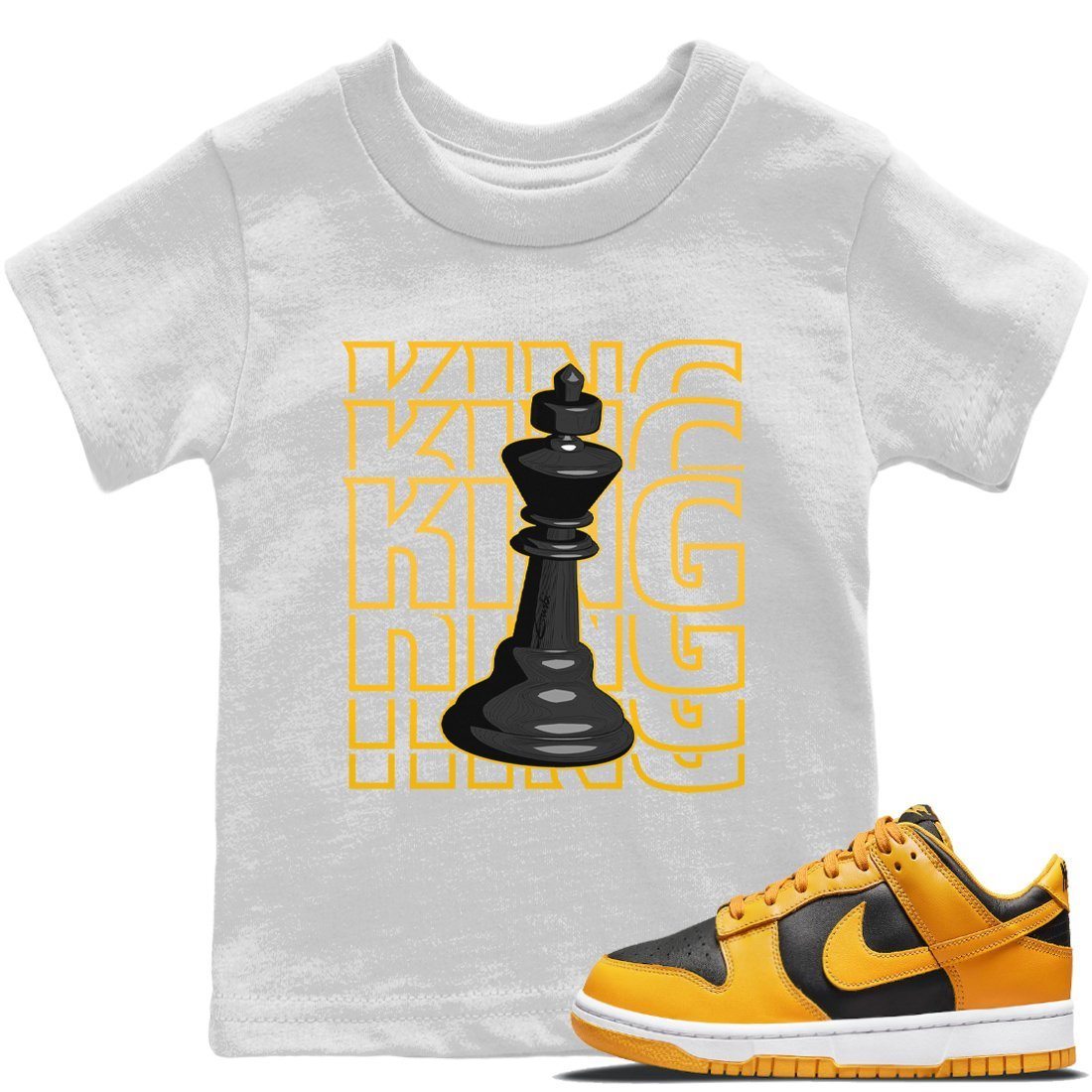 Dunk Championship Goldenrod Sneaker Match Tees King Sneaker Tees Dunk Championship Goldenrod Sneaker Release Tees Kids Shirts