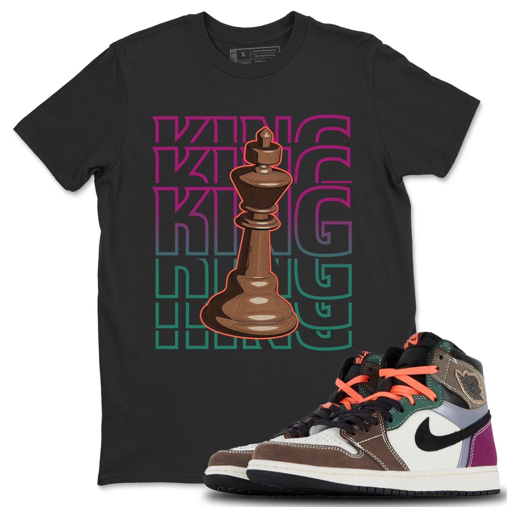 Jordan 1 Hand Crafted Sneaker Match Tees King Sneaker Tees Jordan 1 Hand Crafted Sneaker Release Tees Unisex Shirts