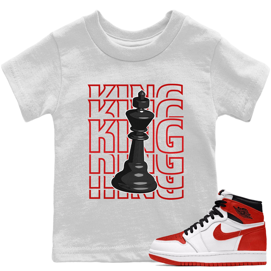 Jordan 1 Heritage Sneaker Match Tees King Sneaker Tees Jordan 1 Heritage Sneaker Release Tees Kids Shirts