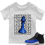 Jordan 12 Hyper Royal Sneaker Match Tees King Sneaker Tees Jordan 12 Hyper Royal Sneaker Release Tees Kids Shirts
