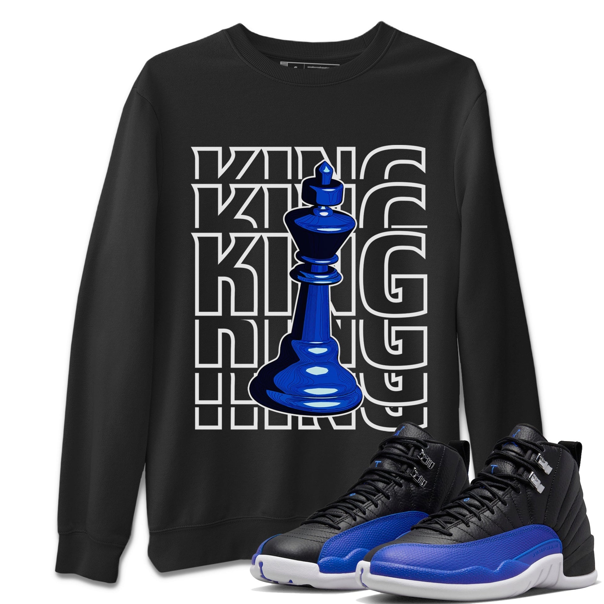 Jordan 12 Hyper Royal Sneaker Match Tees King Sneaker Tees Jordan 12 Hyper Royal Sneaker Release Tees Unisex Shirts