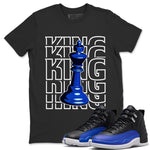 Jordan 12 Hyper Royal Sneaker Match Tees King Sneaker Tees Jordan 12 Hyper Royal Sneaker Release Tees Unisex Shirts