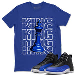 Jordan 12 Hyper Royal Sneaker Match Tees King Sneaker Tees Jordan 12 Hyper Royal Sneaker Release Tees Unisex Shirts