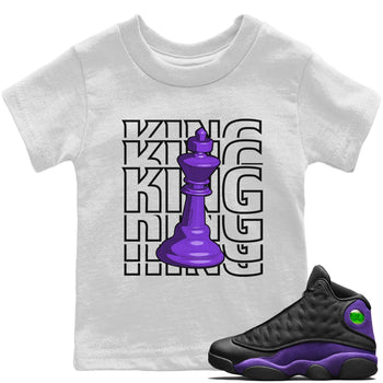 Jordan 13 Court Purple Sneaker Match Tees King Sneaker Tees Jordan 13 Court Purple Sneaker Release Tees Kids Shirts