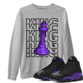 Jordan 13 Court Purple Sneaker Match Tees King Sneaker Tees Jordan 13 Court Purple Sneaker Release Tees Unisex Shirts