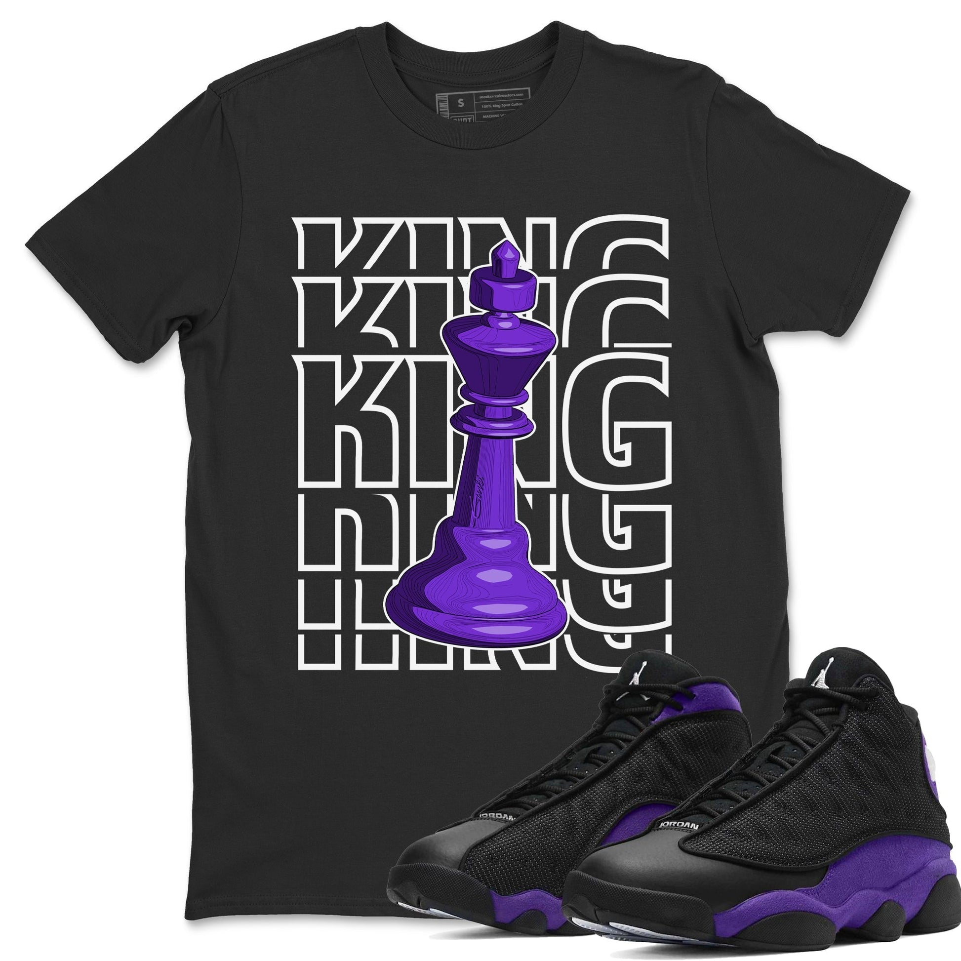 Jordan 13 Court Purple Sneaker Match Tees King Sneaker Tees Jordan 13 Court Purple Sneaker Release Tees Unisex Shirts