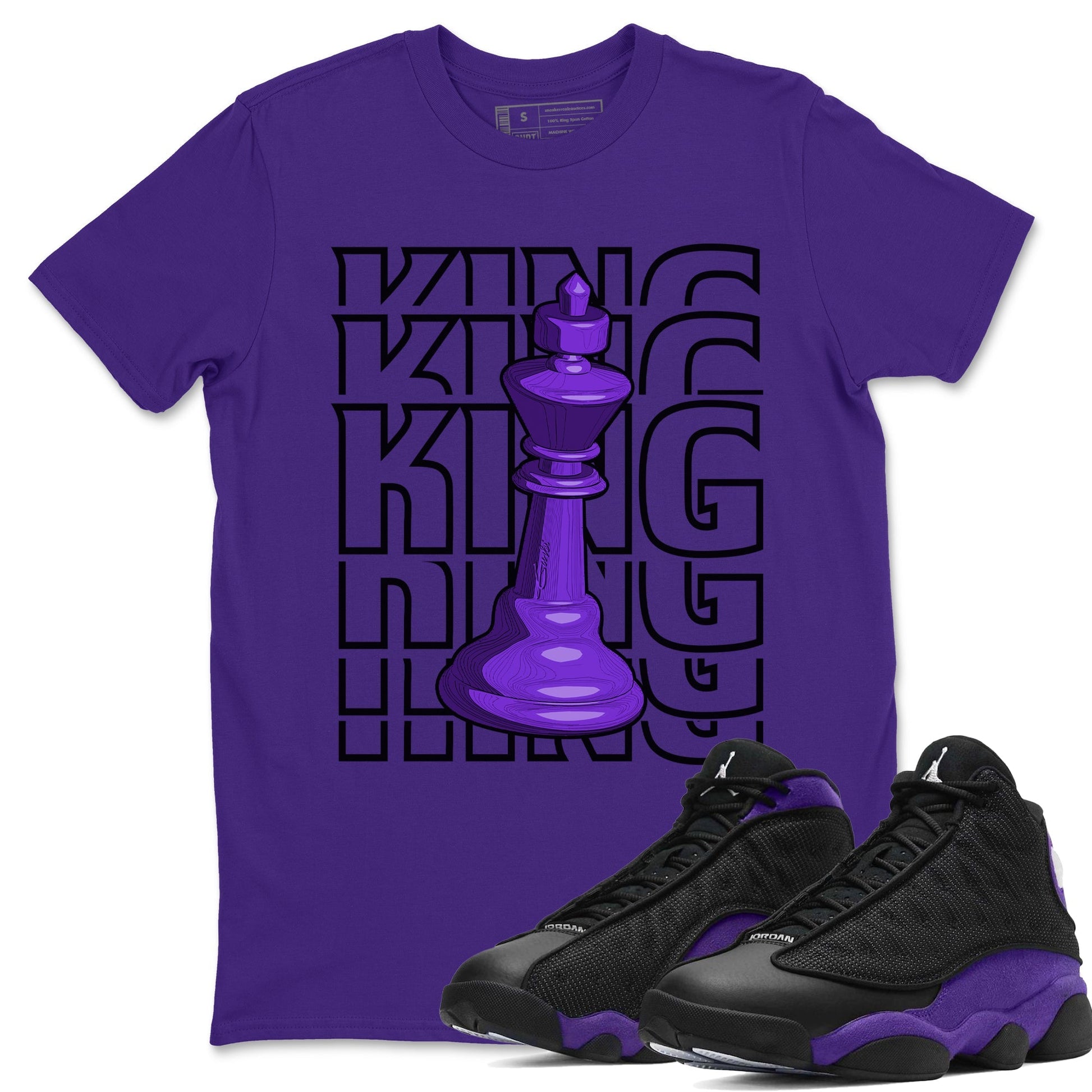 Jordan 13 Court Purple Sneaker Match Tees King Sneaker Tees Jordan 13 Court Purple Sneaker Release Tees Unisex Shirts
