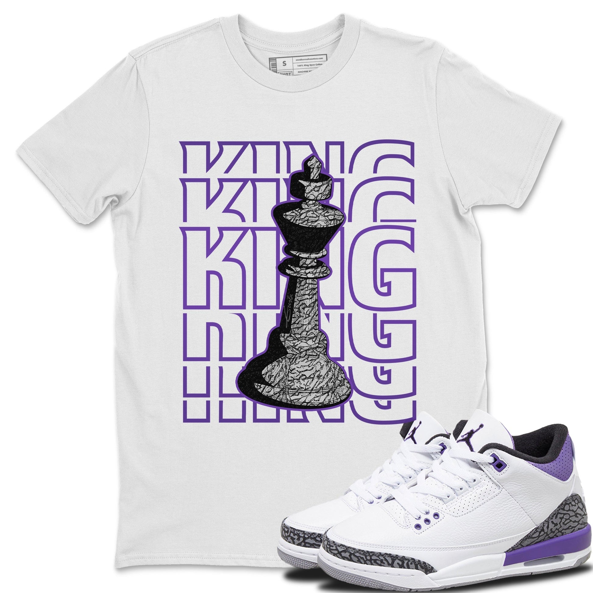 Jordan 3 Dark Iris Sneaker Match Tees King Sneaker Tees Jordan 3 Dark Iris Sneaker Release Tees Unisex Shirts