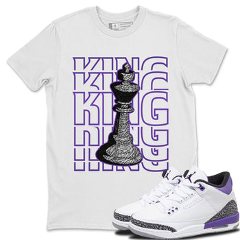 Jordan 3 Dark Iris Sneaker Match Tees King Sneaker Tees Jordan 3 Dark Iris Sneaker Release Tees Unisex Shirts