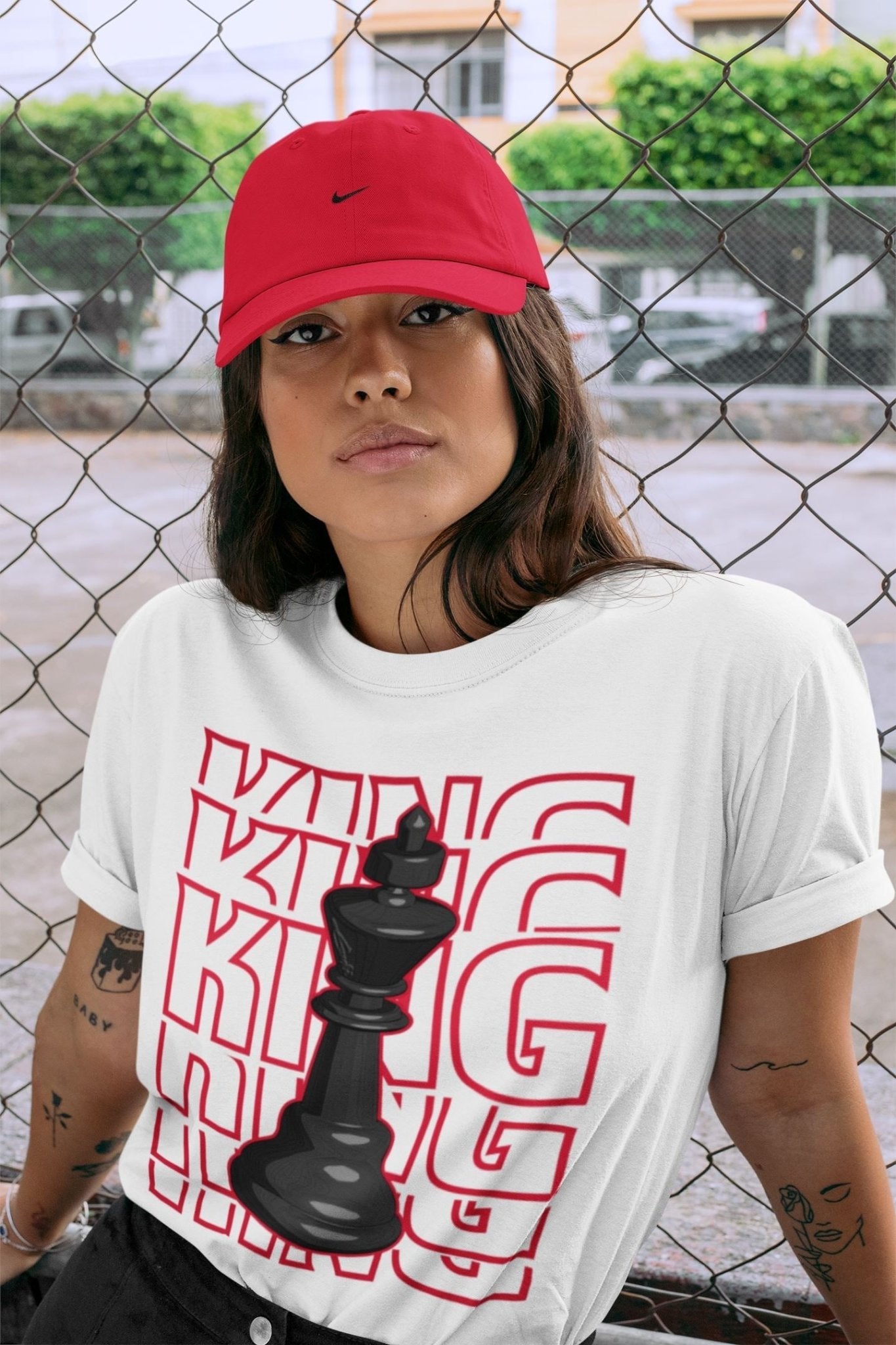 Jordan 4 Red Thunder Sneaker Match Tees King Sneaker Tees Jordan 4 Red Thunder Sneaker Release Tees Unisex Shirts