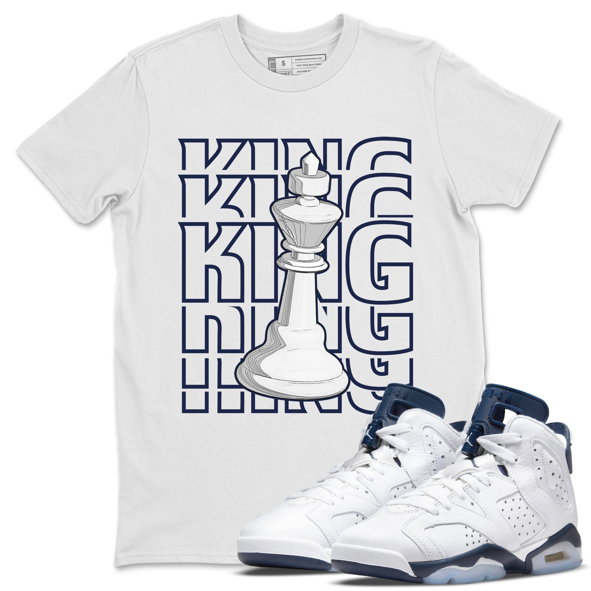 Jordan 6 Midnight Navy Sneaker Match Tees King Sneaker Tees Jordan 6 Midnight Navy Sneaker Release Tees Unisex Shirts