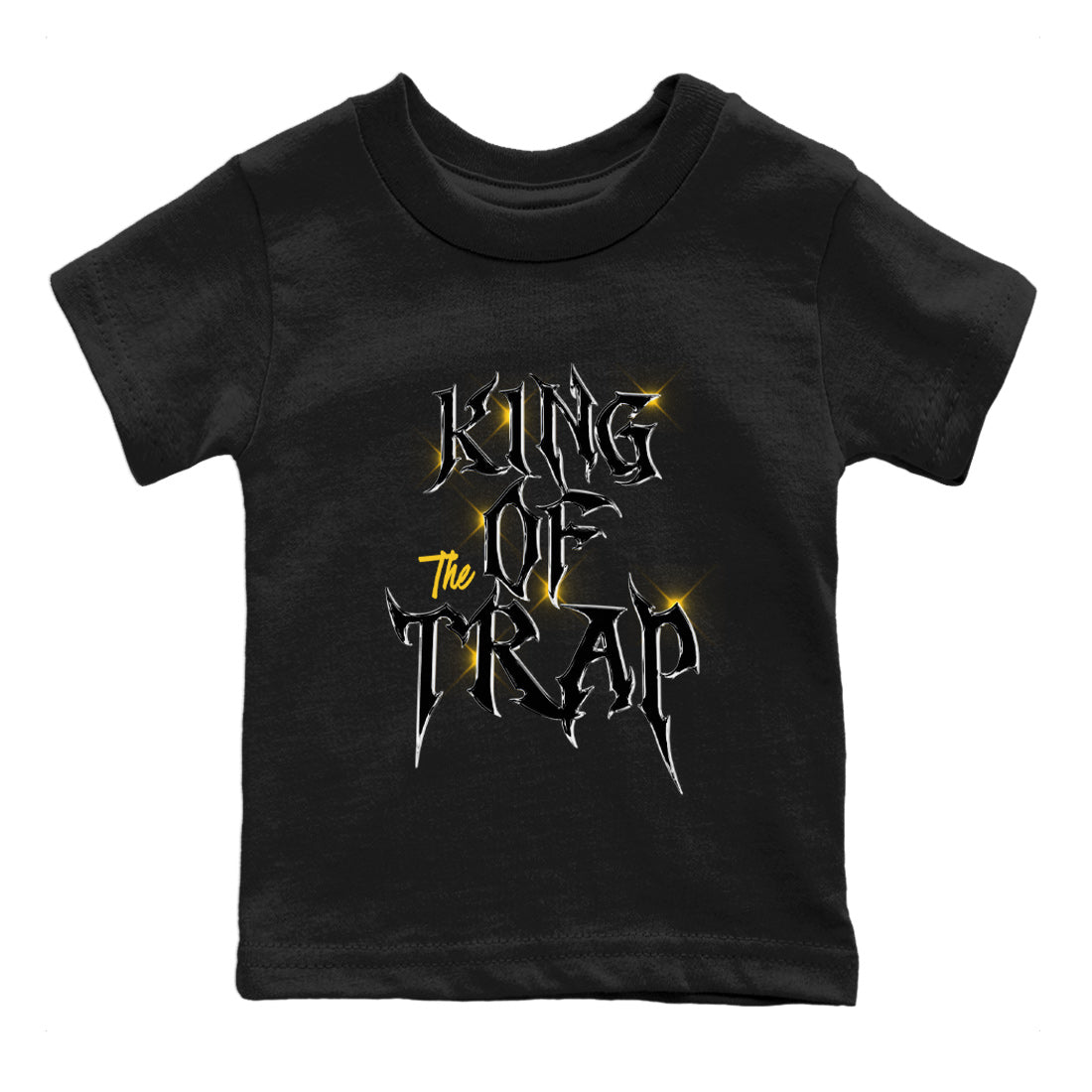 Air Jordan 4 Thunder Sneaker Match Tees King Of The Trap Sneaker Tees Air Jordan 4 Retro Thunder T Shirt Kids Shirts Black 2
