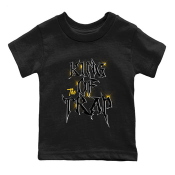 Air Jordan 4 Thunder Sneaker Match Tees King Of The Trap Sneaker Tees Air Jordan 4 Retro Thunder T Shirt Kids Shirts Black 2