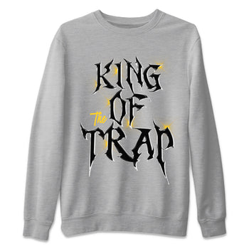 Air Jordan 4 Thunder Sneaker Match Tees King Of The Trap Sneaker Tees Air Jordan 4 Retro Thunder T Shirt Unisex Shirts Heather Grey 2