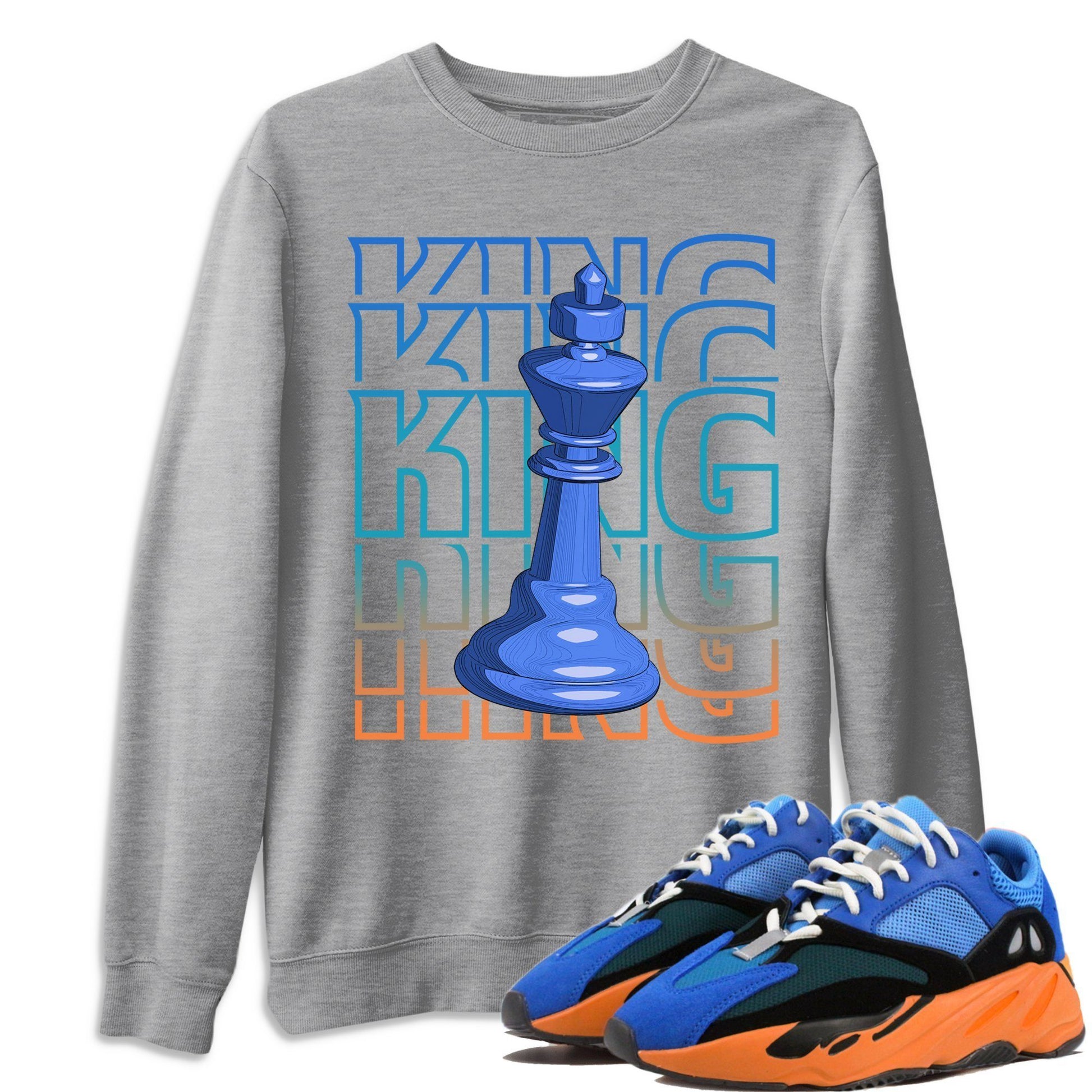 Yeezy 700 Bright Blue Sneaker Match Tees King Sneaker Tees Yeezy 700 Bright Blue Sneaker Release Tees Unisex Shirts