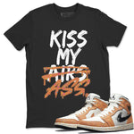 Jordan 1 Brushstroke Sneaker Match Tees Kiss My Ass Sneaker Tees Jordan 1 Brushstroke Sneaker Release Tees Unisex Shirts